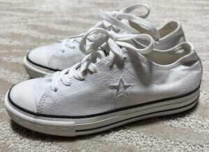 Converse Shoes Womens 6.5 One Star Cap Toe Comfort Sneakers White Canvas Lace Up
